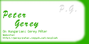 peter gerey business card
